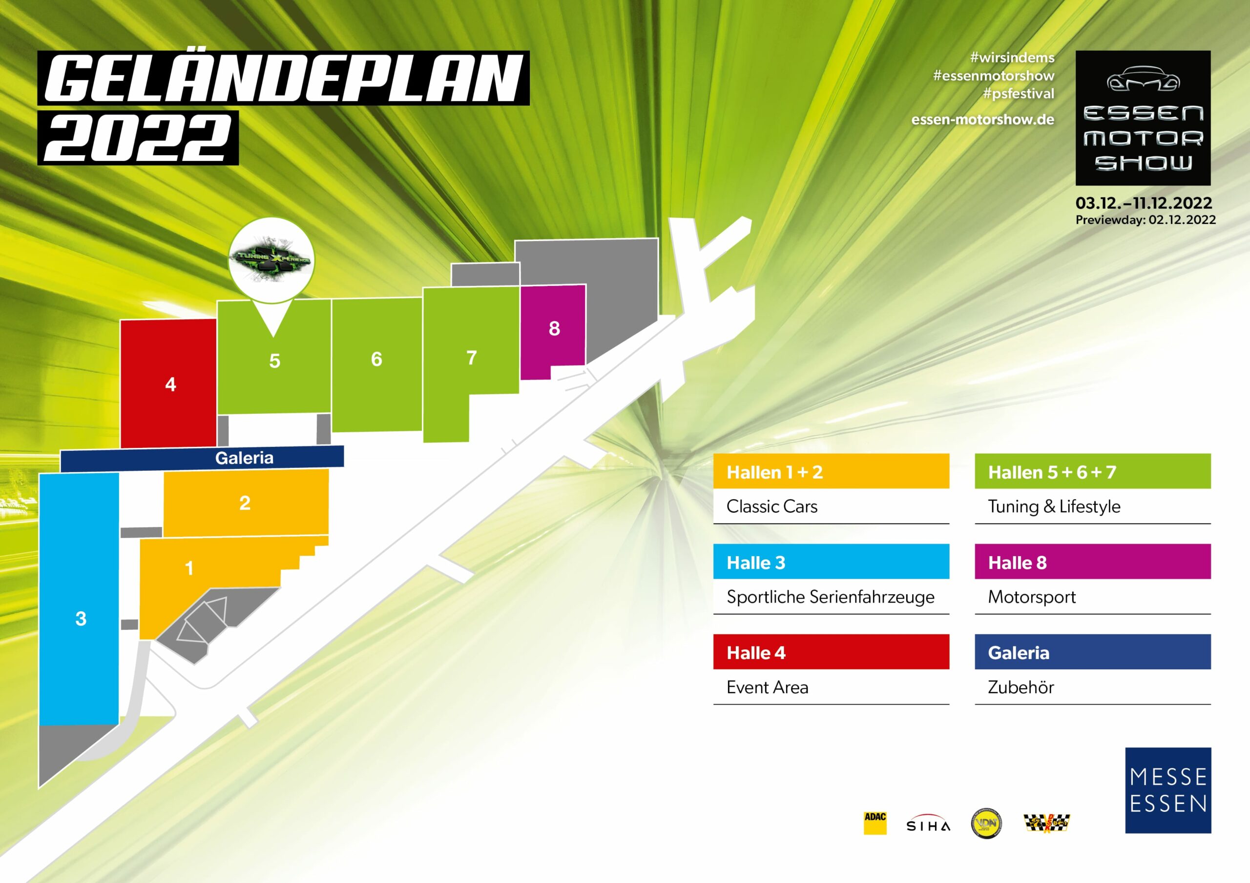 Essen Motor Show Geländeplan 2022