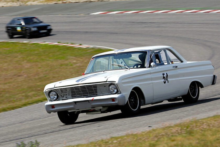 1964 Ford Falcon Sprint beim Oldtimer Trackday auf dem Circuit Meppen, Foto von Peter Kraaibeek